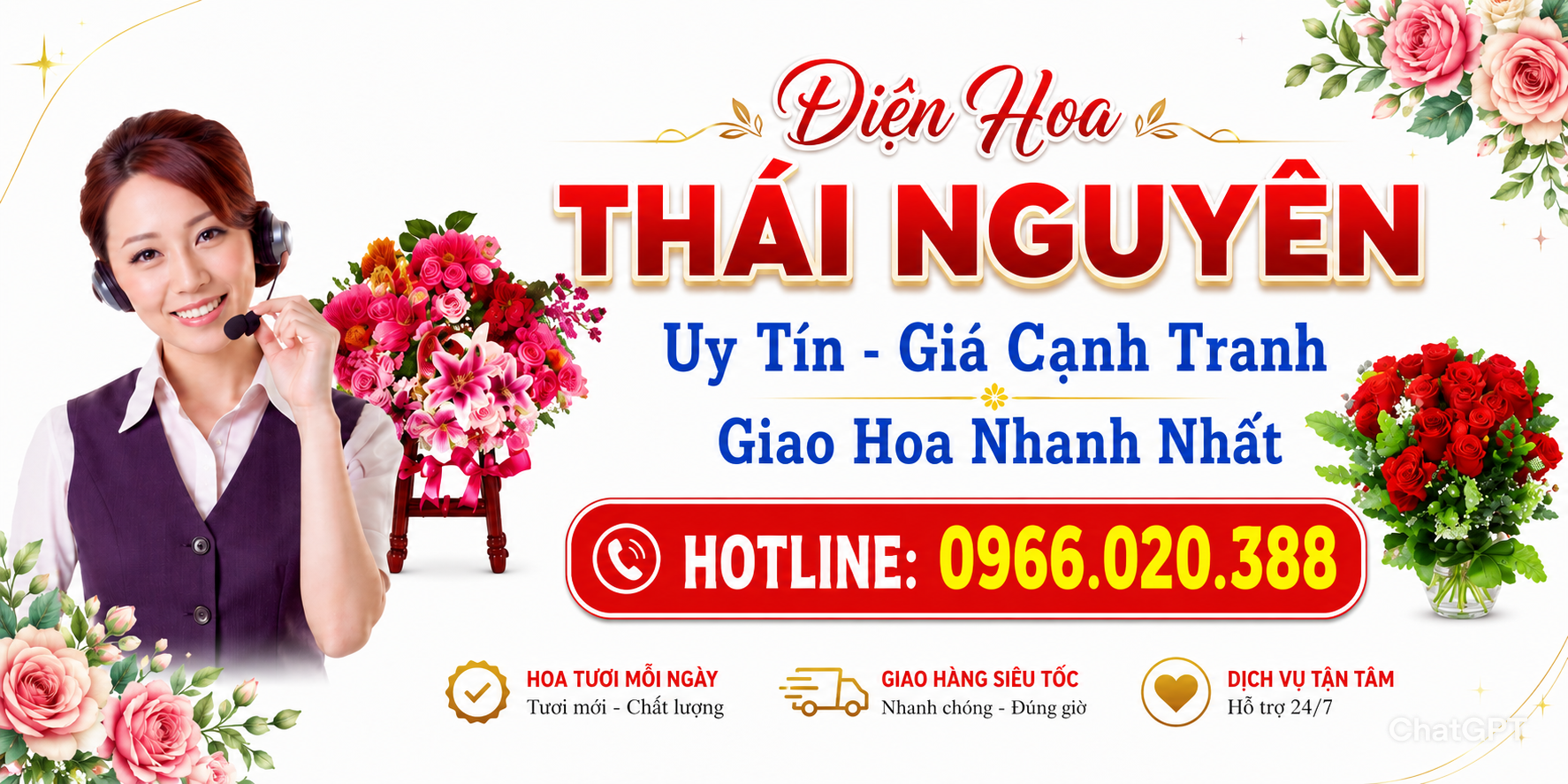 Điện Hoa Thái Nguyên – Shop hoa tươi Thái Nguyên giao hoa tận nơi, nhiều mẫu đẹp